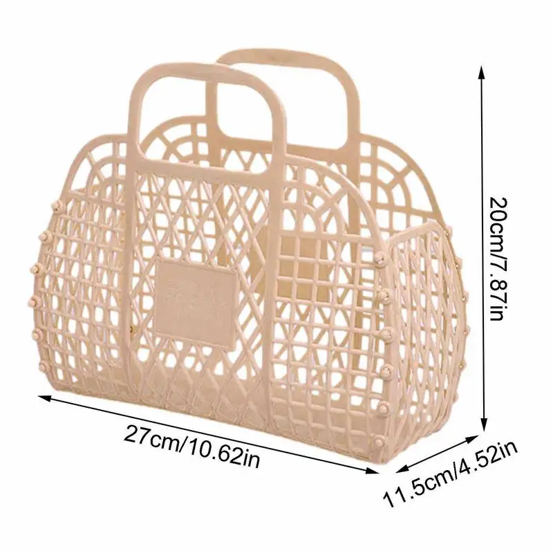 Sac à main portable pour femmes, panier à légumes creux, sac de plage, grande capacité, facile à nettoyer, vacances, été