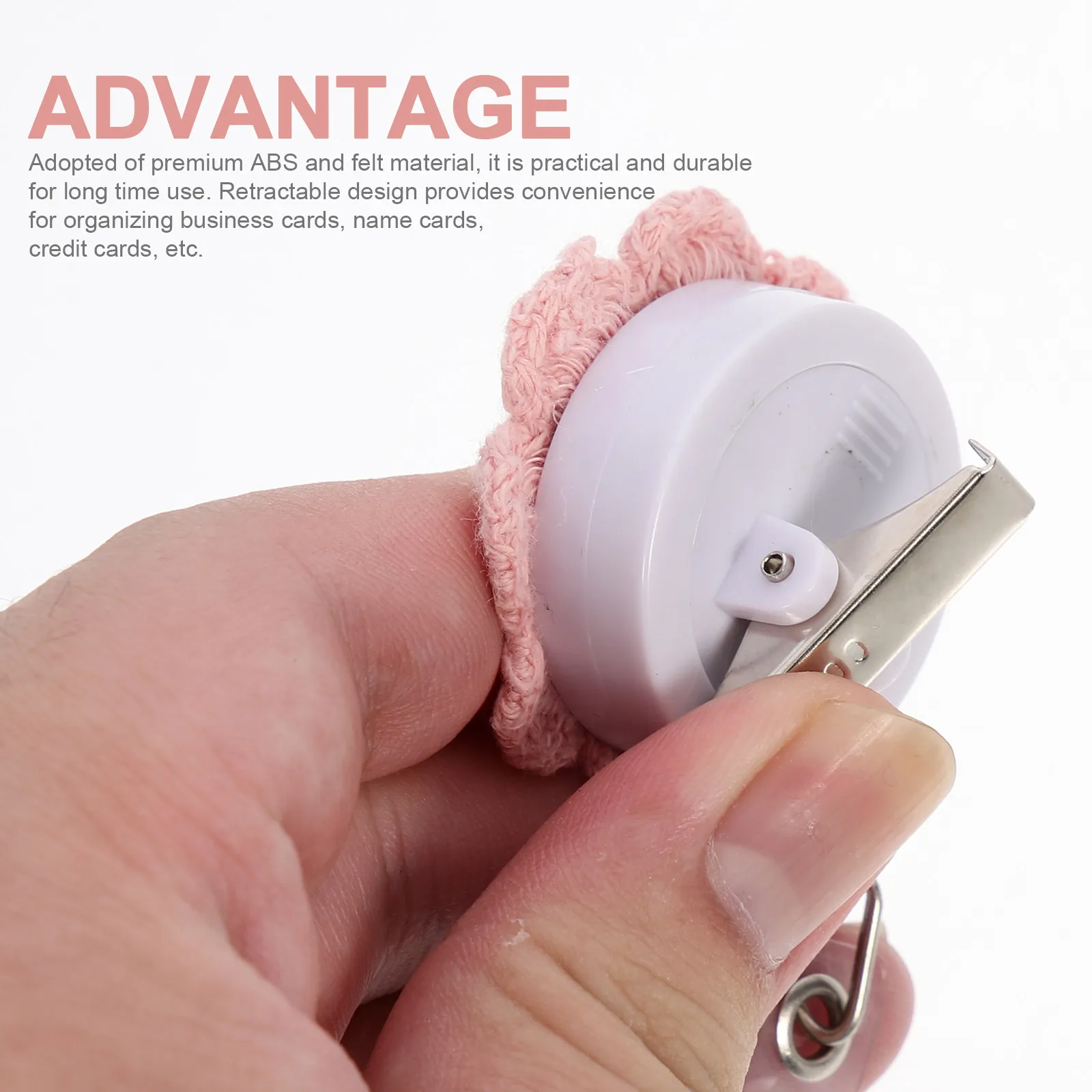 2 Pcs Badge Holder Sunflower Lanyard Clip Retractable Reel Clips Nurse Holders for Nurses