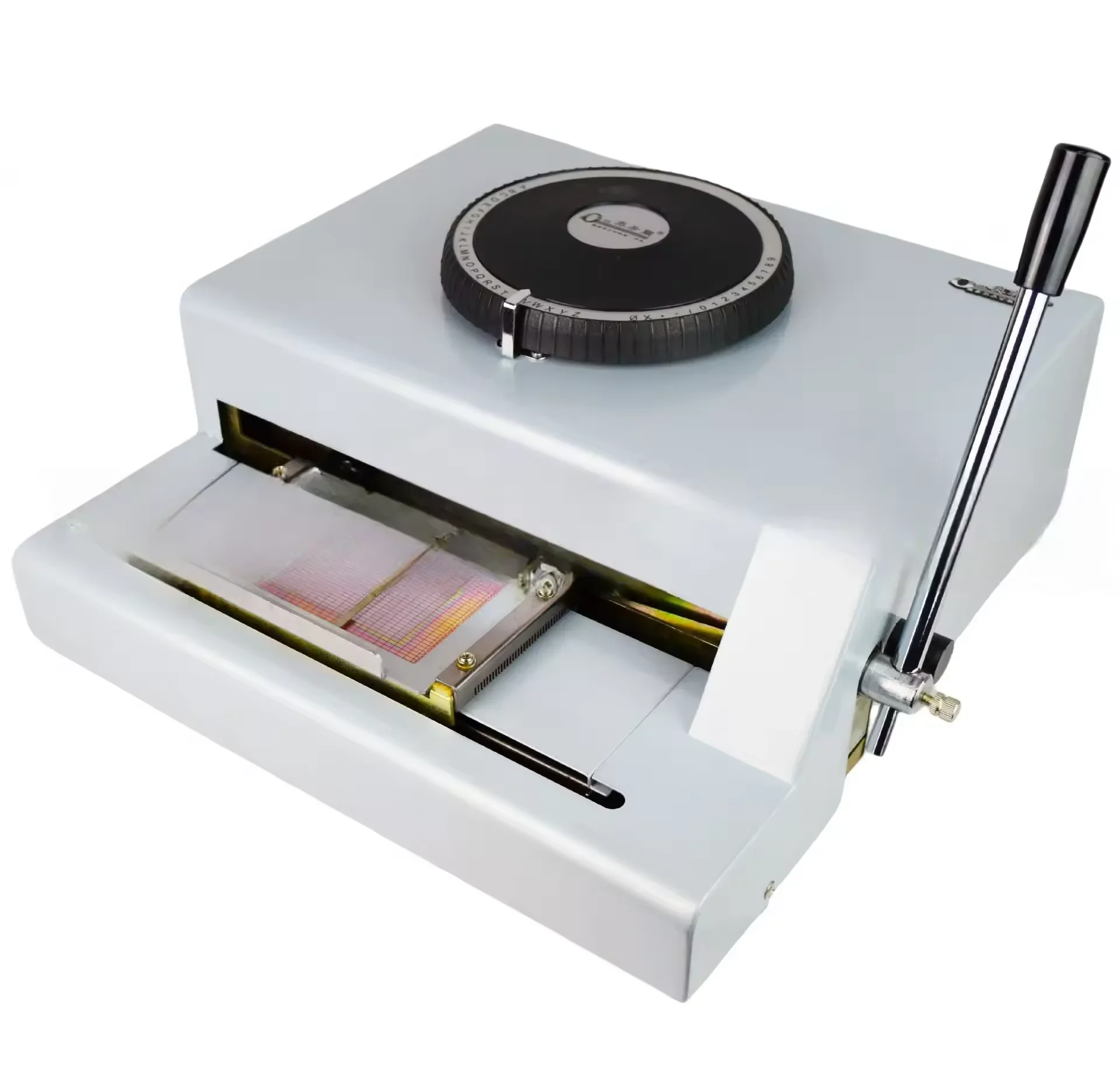 

Stainless Steel Card PVC Card Manual Braille Printer Indent Engraver 52 Characters Code Dog Tag Engraving Machine