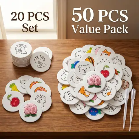 [20Pcs/50Pcs] Magic 3D Foam Explosion Art Paper Water Activated Expanding Drawing Board Kids DIY Craft Toy Puffy Texture Paintin
