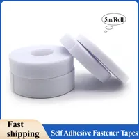 5m/roll White Cable Ties Reusable Loop Bundle Self Adhesive Nylon Strap Organizer Clip Wire Holder Management Fastening Tape DIY