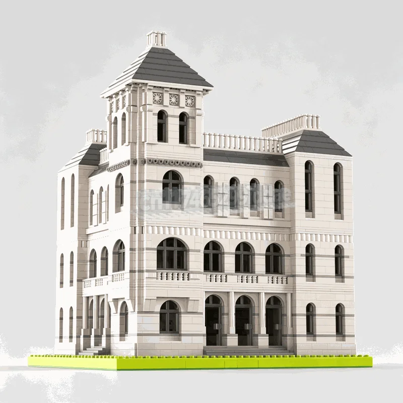 5256PCS Old Corner Post Office Modular Building Blocks MOC Custom DIY Assembly Creative Architecture Model Gift Display Scenic