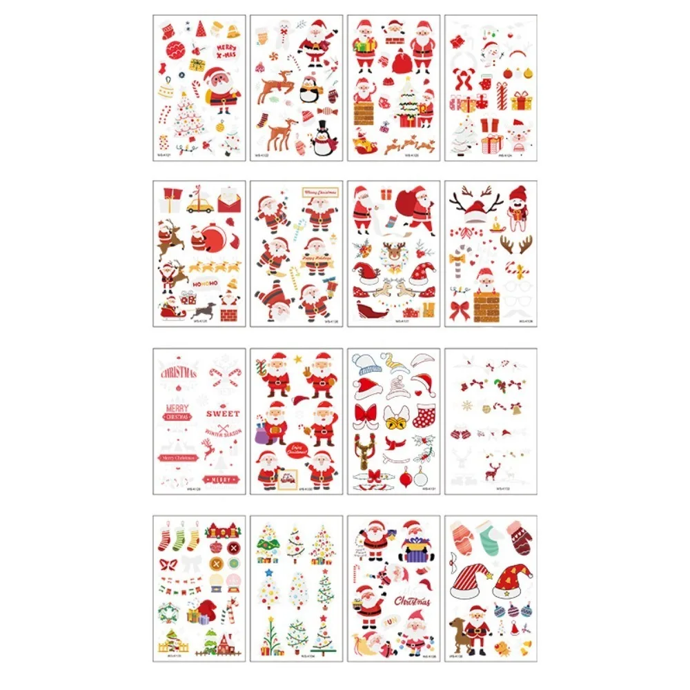 

Cartoon Luminous Tattoo Stickers Glow in The Dark Waterproof Christmas Tattoo Stickers Cute Body Art Halloween Fake Tatoo