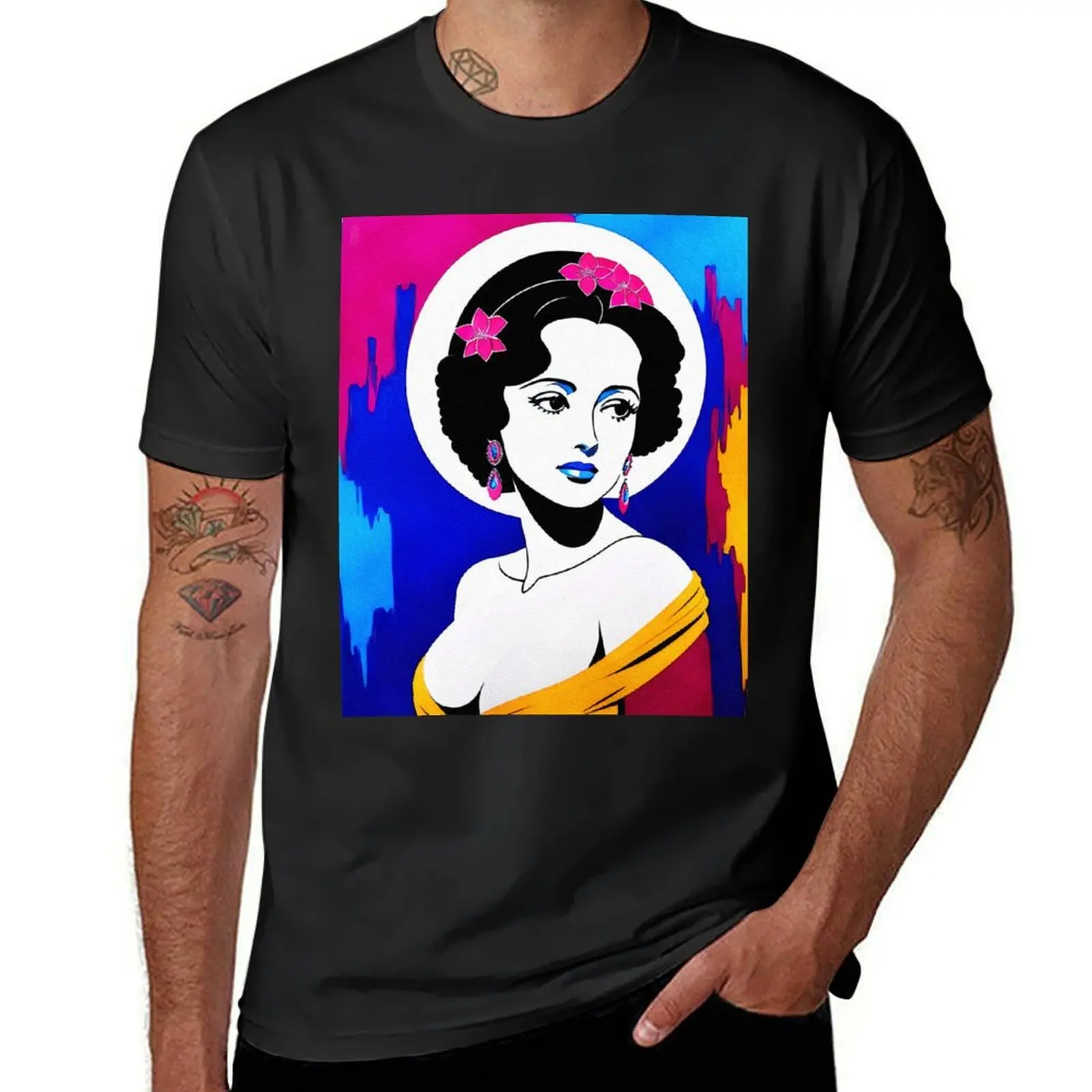 Merle Oberon, Actress T-Shirt anime clothes tops oversizeds heavy weight t shirts for men