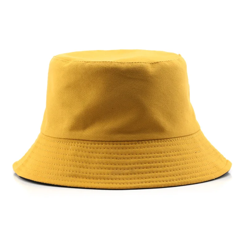 Bocca Solid Color Bucket Hat Double Sides Fisherman Hats Reversible Panama Cap Outdoor Sun Caps Sunshade Sunscreen High Quality