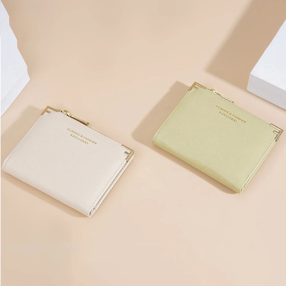 Dompet Wanita Baellerry Kecil dengan Ritsleting, Tempat Kartu, Banyak Kantong Kartu dengan Bagian Koin, Aksesori Fashion