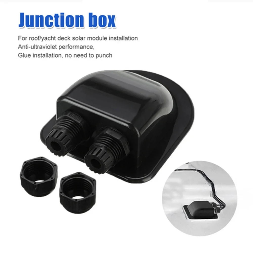 Single/Double Hole Roof Wire Entry Gland Box Solar Panel Roof Motorhome White Black Caravan Solar Car Junction Box RV Yacht Car