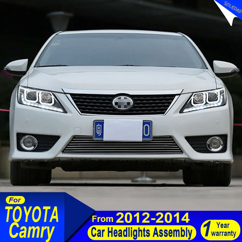 

Автомобильные фары для Toyota Camry, светодиодные фары 2012-2013 2014, фары Drl, линзы проектора, автомобильные аксессуары Plug and play
