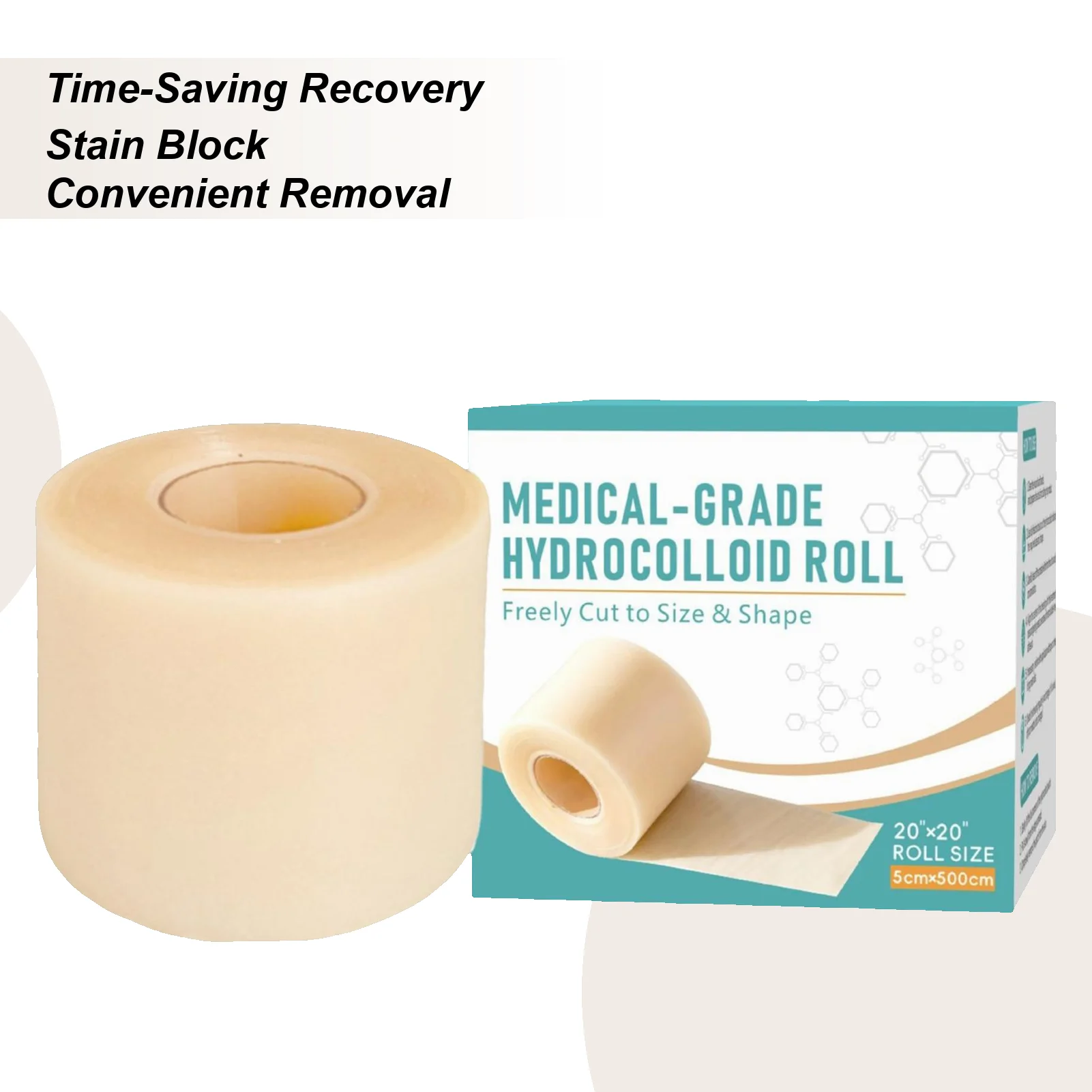 لفة الغروانية المائية القابلة للقطع المقاومة للماء لتصفيف الغروانية المائية للوجه وحروق الجسم وتقطيع نشاط المشي اليومي