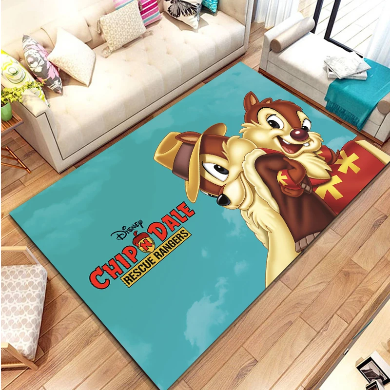 

Disney Chip 'n' Dale Area Rug 3D Carpets for Living Room Kitchen Bedroom Sofa Home Decor Doormat Kids Floor Anti-slip Child Mats