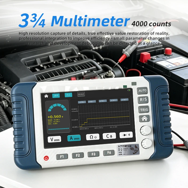 Multi-Function Digital Oscilloscope 100MHz 1GSa/s Signal Generator LCR Bridge Multimeter 7