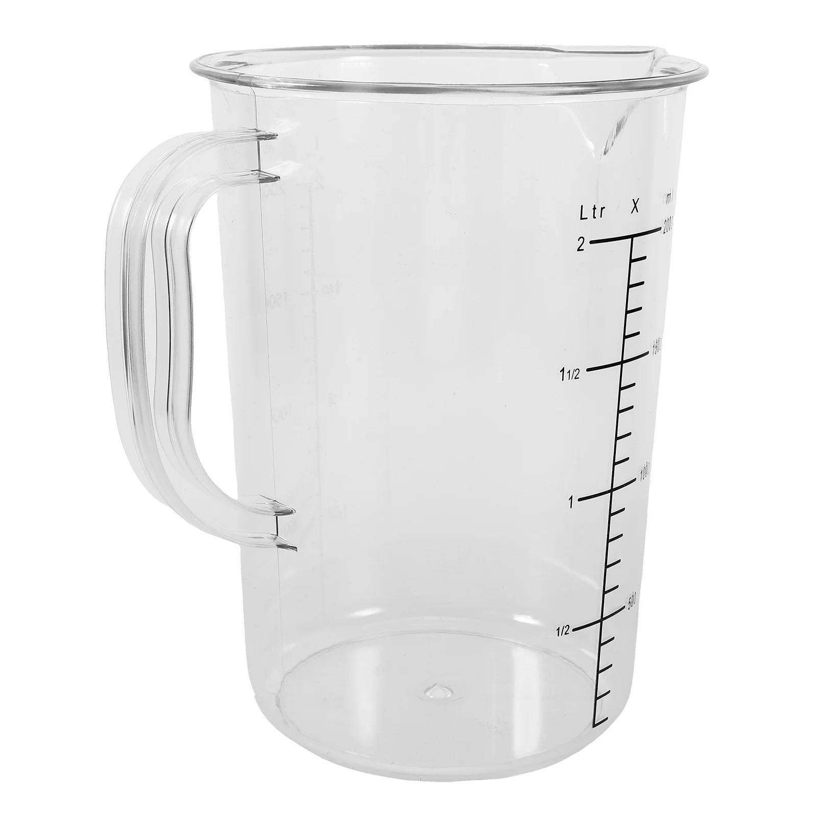 

Large Capacity 2000ml Measuring Cup Milk Pitcher Plastic Coffee Cups Espresso Handle Kitchen Baking Food Grade Storage
