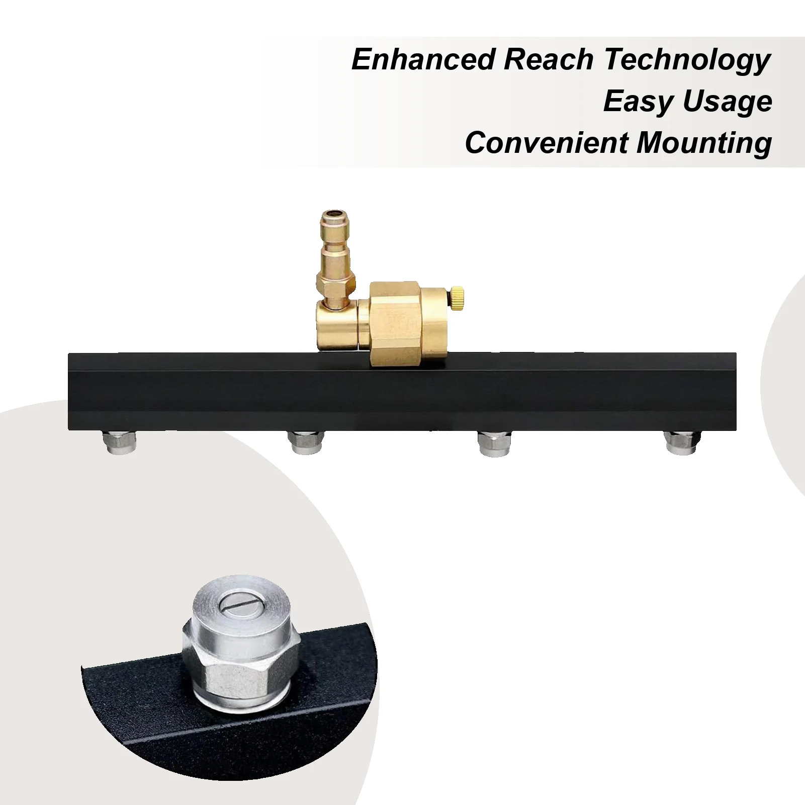 

Мойка высокого давления ходовой части, 16-дюймовая насадка для мойки высокого давления ходовой части, мощный распылитель для грузовика, подъездной дороги, гаража