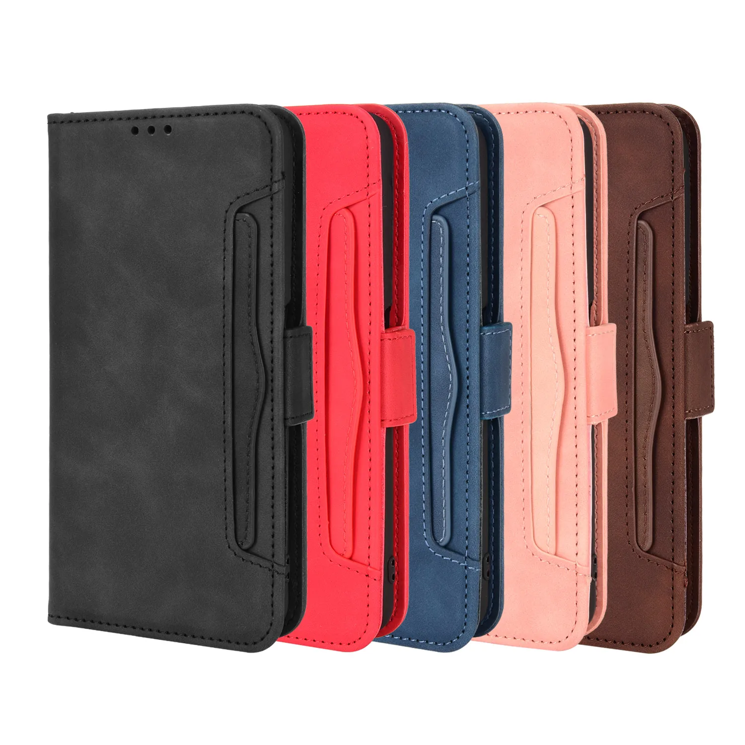 Flip Leather Cover For Oppo A76 A36 A55s A16 A16s Separate Type Magnet Button Many Card Slot Wallet Shockproof Phone Case image 6