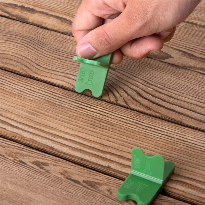 

ABVA-ABS Deck Spacer Tool,4 Thicknesses Deck Board Spacers(1/16In, 1/8In, 3/16In, 1/4In),Green Deck Spacers Assorted