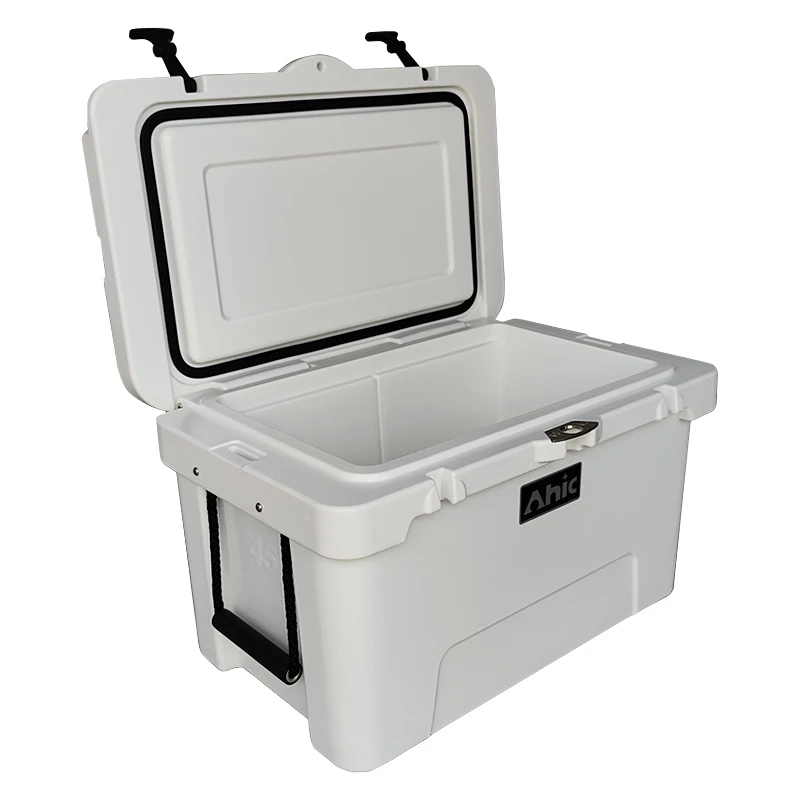 45QT Reusable Plastic Waterproof Insulated Cooler with Durable Hard Shell for Camping Travel Beach Fishing Outdoor Ice Chest