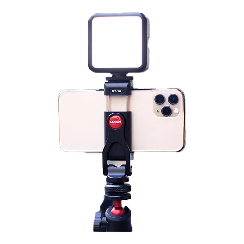 オリジナルUlanzi ST-10メタルフォンホルダーVlogデュアルコールドシュー多機能フォンデスクトップスタンド360 °   写真ライブストリーミング