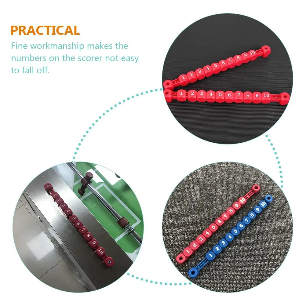 

2Pcs Square Scorer Foosball Counter Durable Plastic Shuffleboard Game Scorekeeper MultiFunctional Device Tennis Net Keeper Table