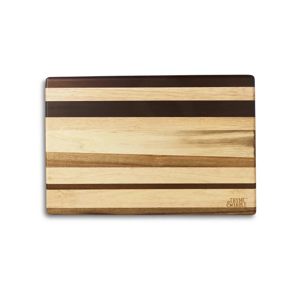 

18x12 Multi-Wood Butcher Block with Non-Slip Silicone Feet