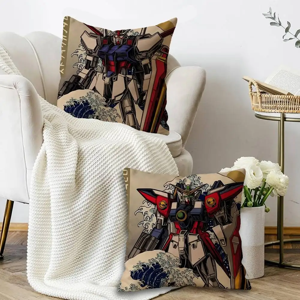 G-Gundam Pillow Cushion Cover Pillowcase Living Room Sofa Home Decor Customized
