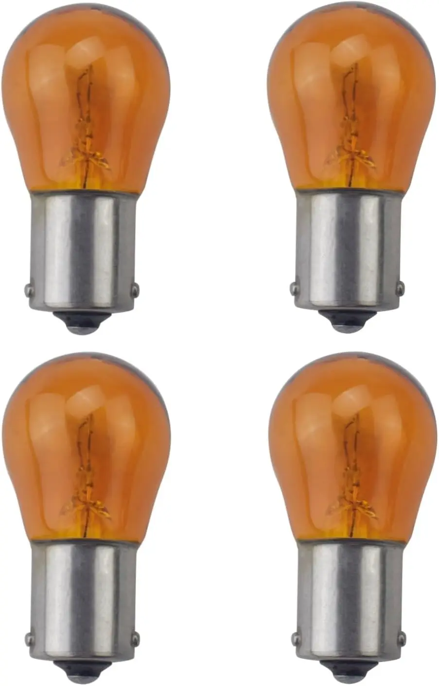 Ampoule halogène universelle pour clignotant automobile, 4 pièces, 1156NA -1056-7507 -12496 -BAU15S -12V PY21W (ambre, BAU15S)