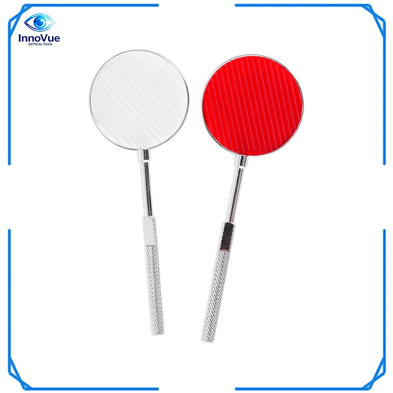 

Maddox MR Lens Ophthalmic Cross Cylinder White Red with Metal Handle Vision Correction Optical Tool