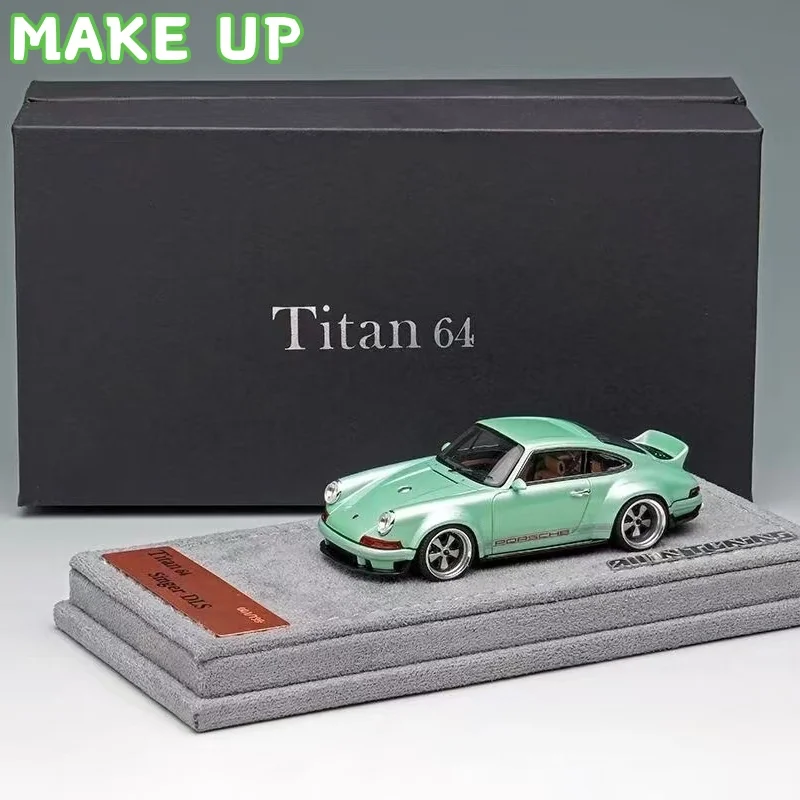 APA en stock MAKE UP 1:64 Singer DLS Green Jade Foshan exposición edición limitada modelo de coche de resina convertible, adornos para adultos