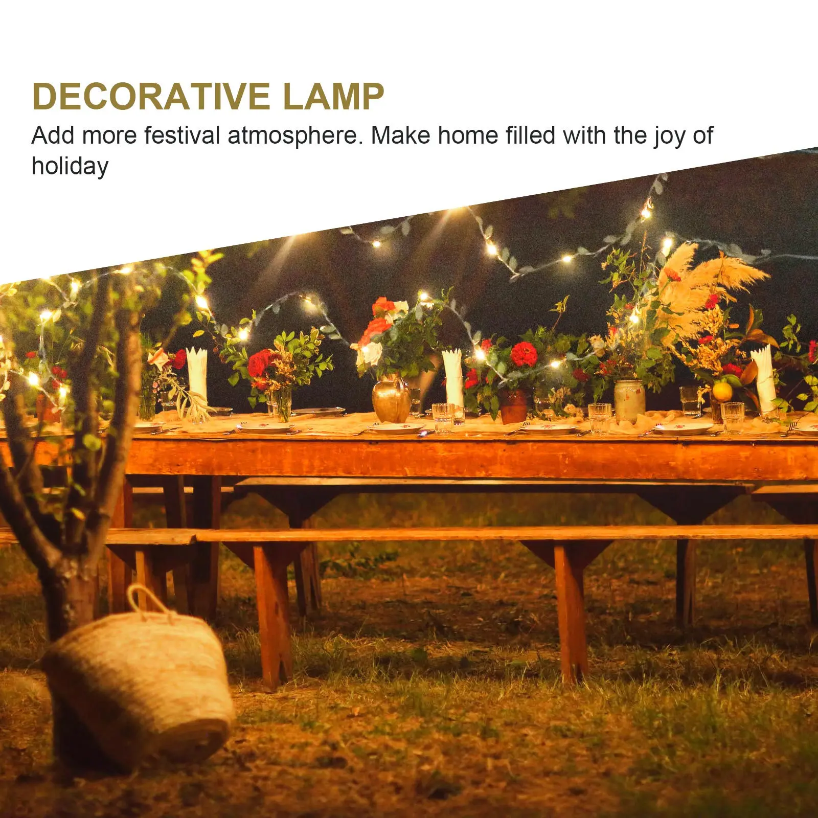 

1Pcs Leaf Rattan Garden Light Powered LED String Light Ornament Golden Color Decorative Yard Patio Lawn Outdoor Festival