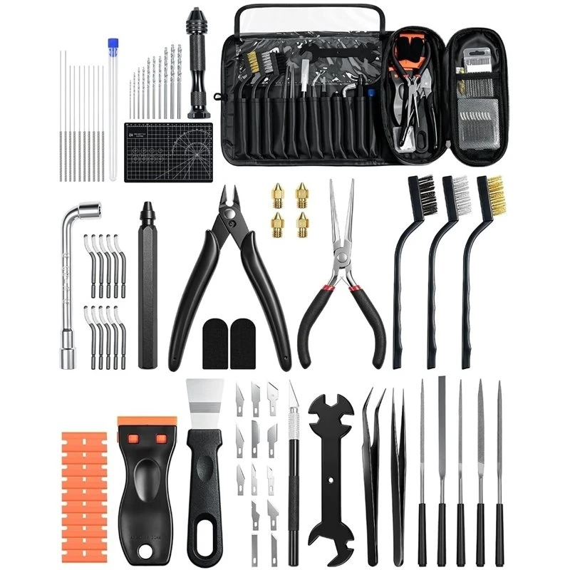 AT82-78Pcs 3D Printer Tools Kit With Storage Case