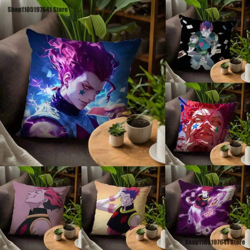 

Anime H-Hisoka M-Morow Pillow Case For Sofa Decor Car Office Room Printing Cushion Cover Decorations and Protector