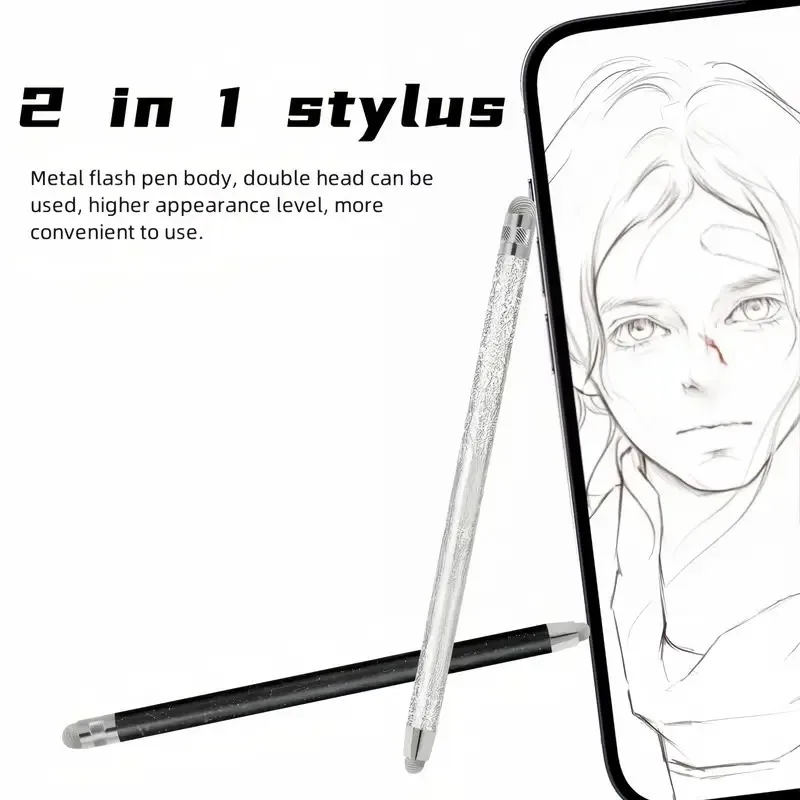 Universal Stylus Pen for Touchscreen 2-in-1 Stylus Pen for iPad High Sensitivity & Precision for All Touch Screens