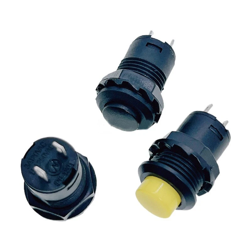 DS-428/427 circular push-button switch with lock self-locking and unlock self-resetting keys in red, green and yellow, 12MM
