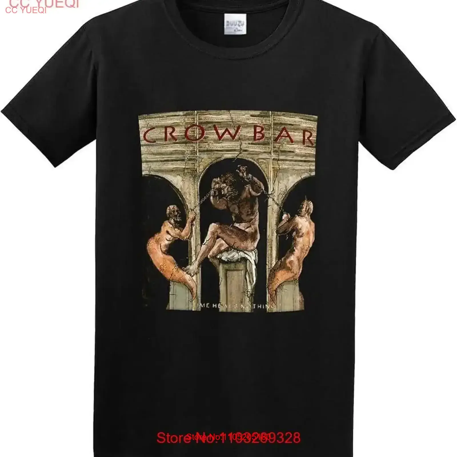 Crowbar Time Heals Nothing Men's T Shirt IL050 vintage Washed Stretched designer clothes Casual graphic Stylish