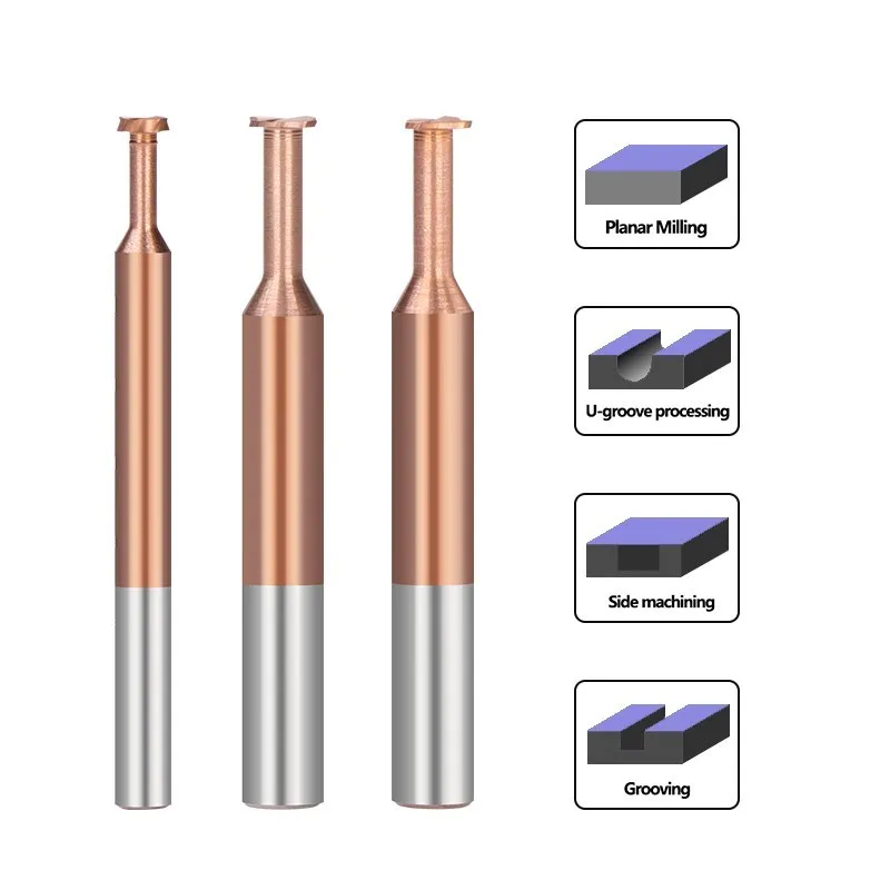 XCAN T Slot Milling Cutter 4 Flute TiCN Coated Carbide End Mill for Wood Metalworking Tool CNC Machine Router Bit Milling Tool