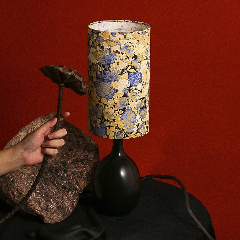 Song Dynasty Aesthetic Ceramic Pattern Cloth Zen Style Art Decorative Cloth for Laboratory Exhibition Display Cover