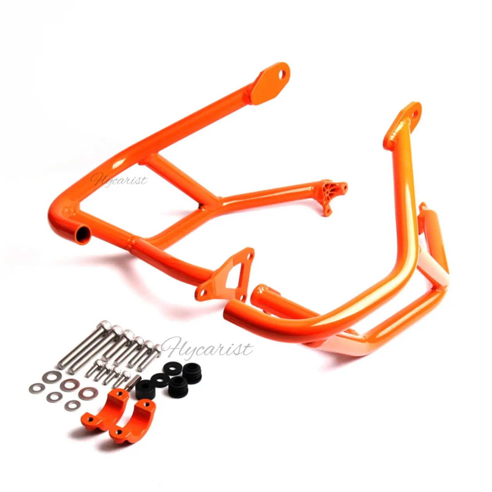 For KTM 1290 Super Duke R GT Orange Side Crash Bar Hoop Frame Bumper Guard 2014-2018 Orange Motorcycle