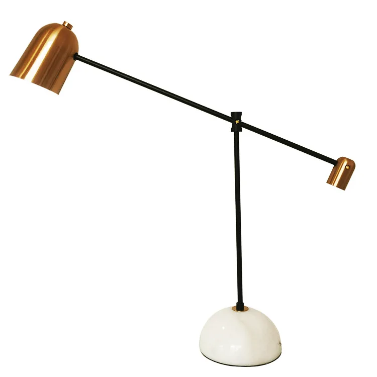 

Boutique new modern table lamp, simple metal living room bedroom marble base, decorative table lamp