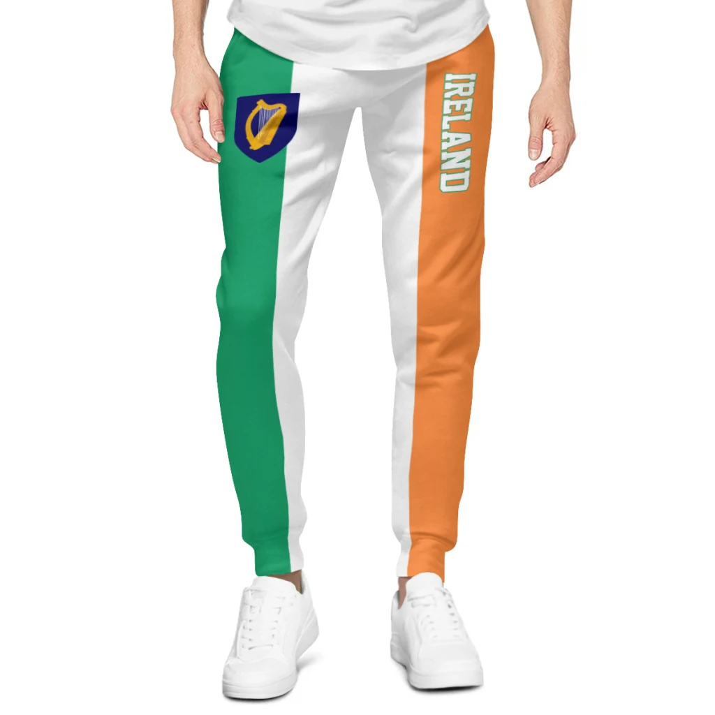 Mens Sweatpants Ireland Flag Irishman Pants with Pockets Joggers Soccer Football Multifunction Sports Sweat With Drawstring