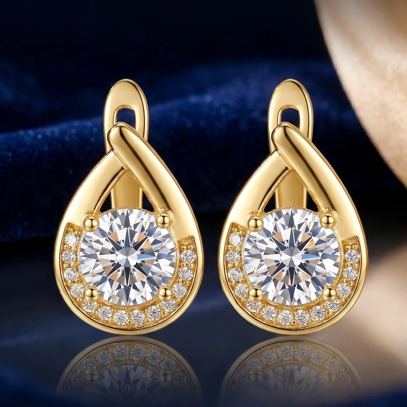 Boucles d'oreilles en argent Sterling 925 pour femmes, boucles d'oreilles rondes en Zircon, bijoux scintillants pour fête et mariage, accessoires cadeaux