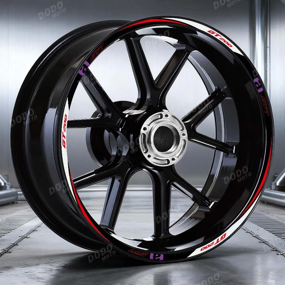 

Для мотоцикла SRGT 200 (SRGT200) SR GT Sport 200 2022-2025: Светоотражающие наклейки на колеса, гоночные полосы на ступицы, водонепроницаемая лента-стикер