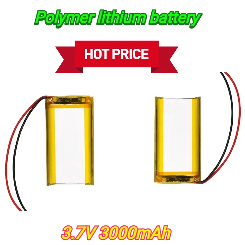 

New High Quality 3.7V 3000mAh 103665 Lithium Polymer Battery For Ship Model Excavator Large Capacity Charging Drone