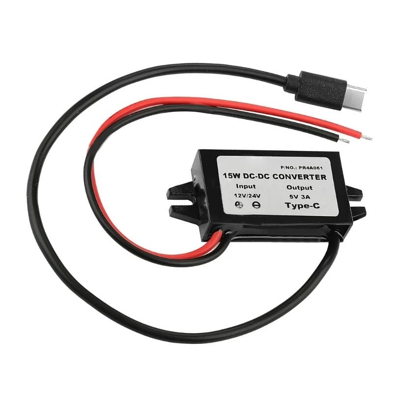 Reliable 12V/24V to 5V USB C Power Adapter Outdoor Power Adapter Step Downs Converter for Safe Charging of Mobile Devices