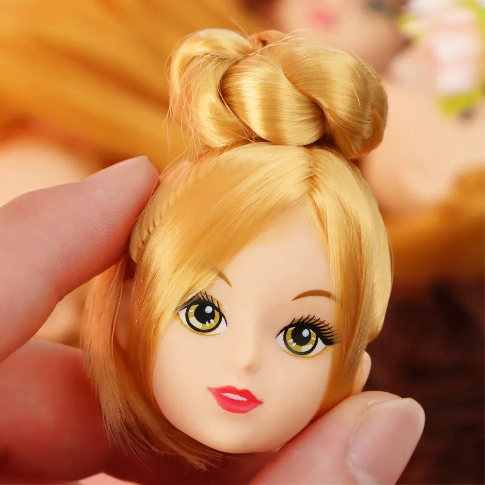 1/6 Blyth Doll Body Movable White Skin Joint 30CM Female BJD Doll Head With Hair Toy For Girls Diy Fashion Princess Women Making images - 6