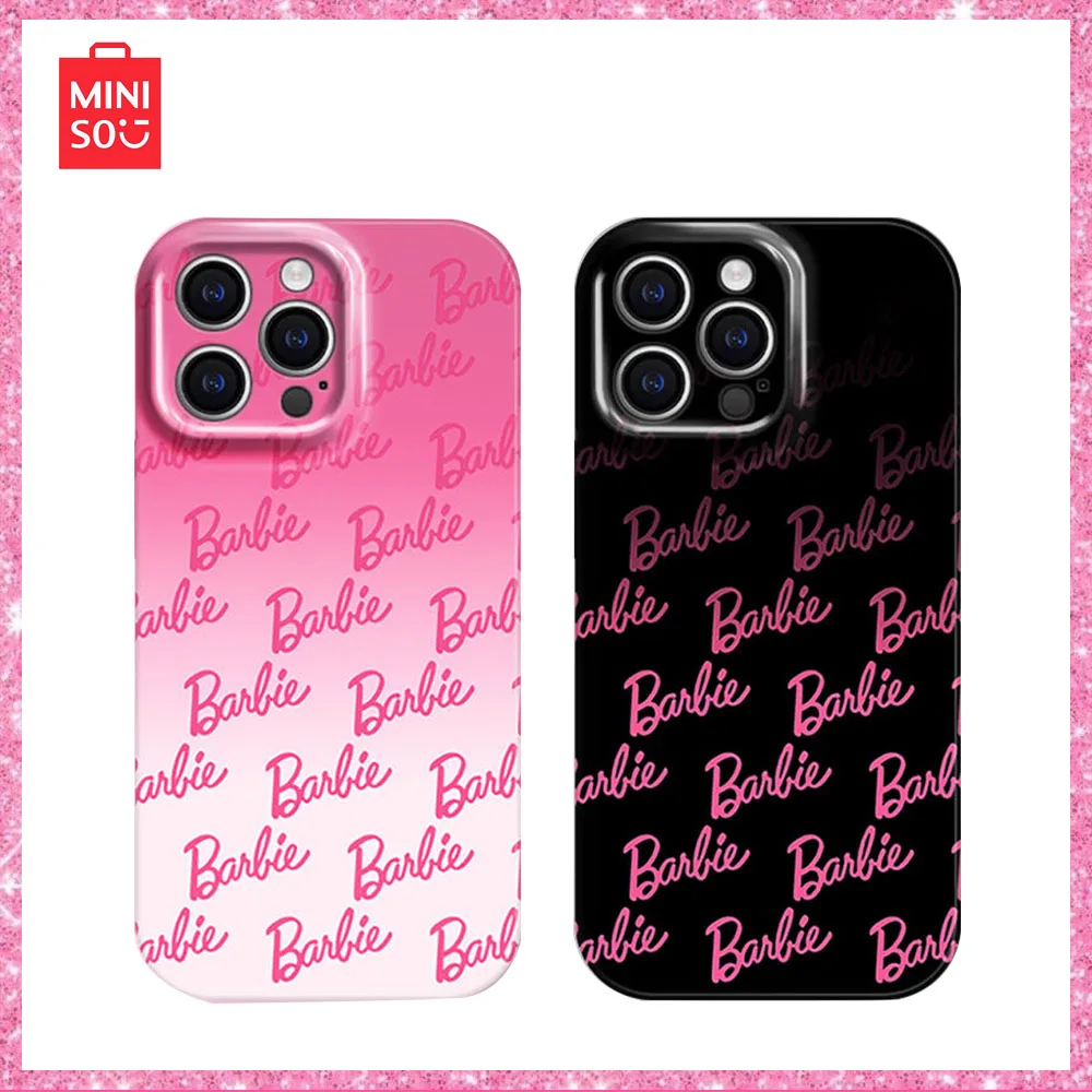 

2024 Miniso Barbie Pink Printed Hard Shell Vivo X60/x90Pro/x80/s9 Phone Case Kawaii Couples with Same Birthday Gift