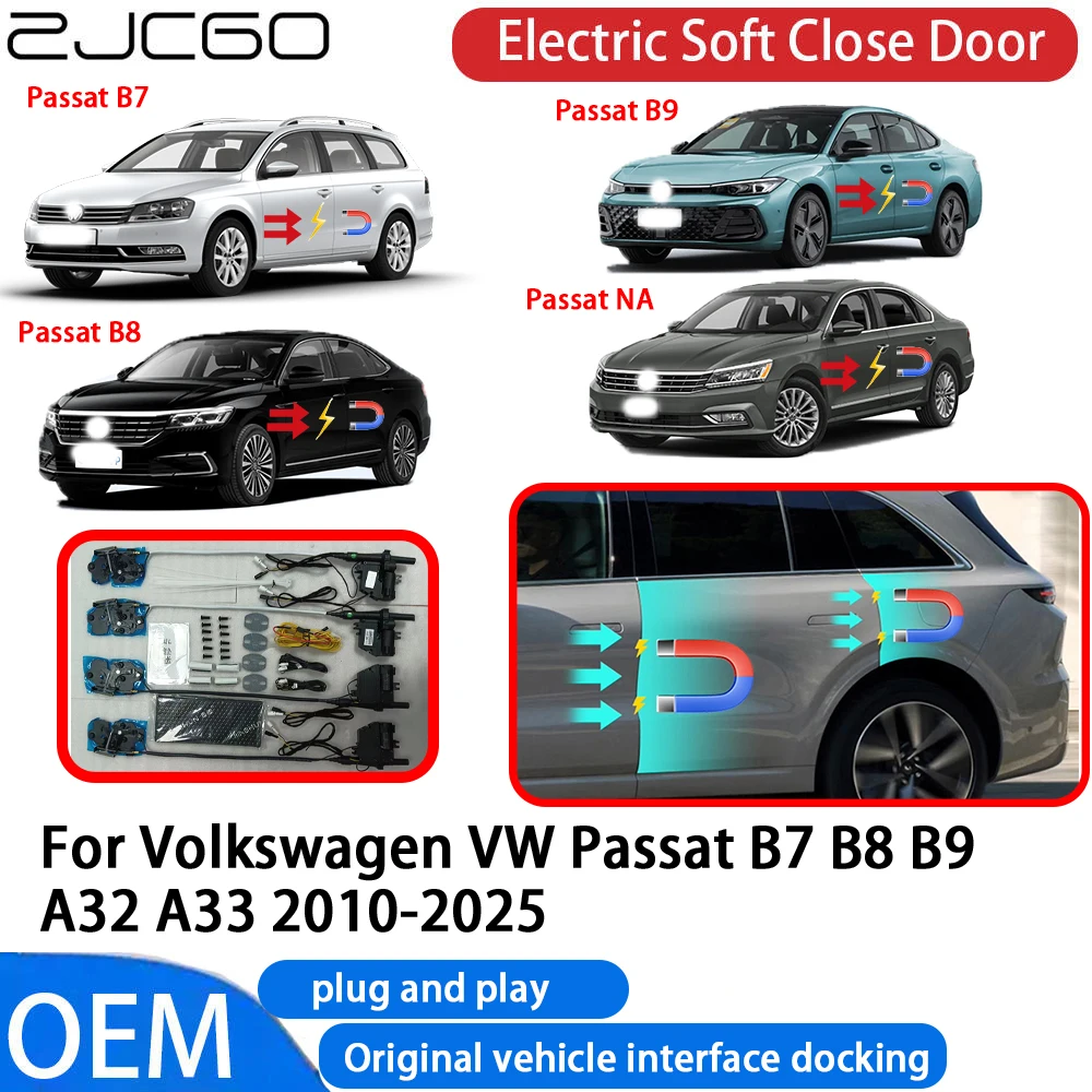 

for Volkswagen VW Passat B7 B8 B9 A32 A33 2010-2025 Car Automatic Electric Soft Close Door Closer System OEM Plug and Play