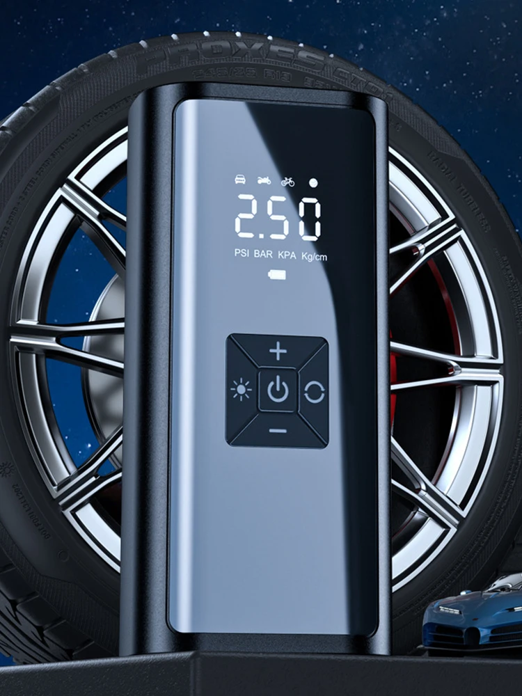 AliExpress APWIKOGER 150PSI Electric Tire Pump with LED Light Portable Car Inflator Pump LCD Display Car Tire Inflator for Automobile Bicycle Ball