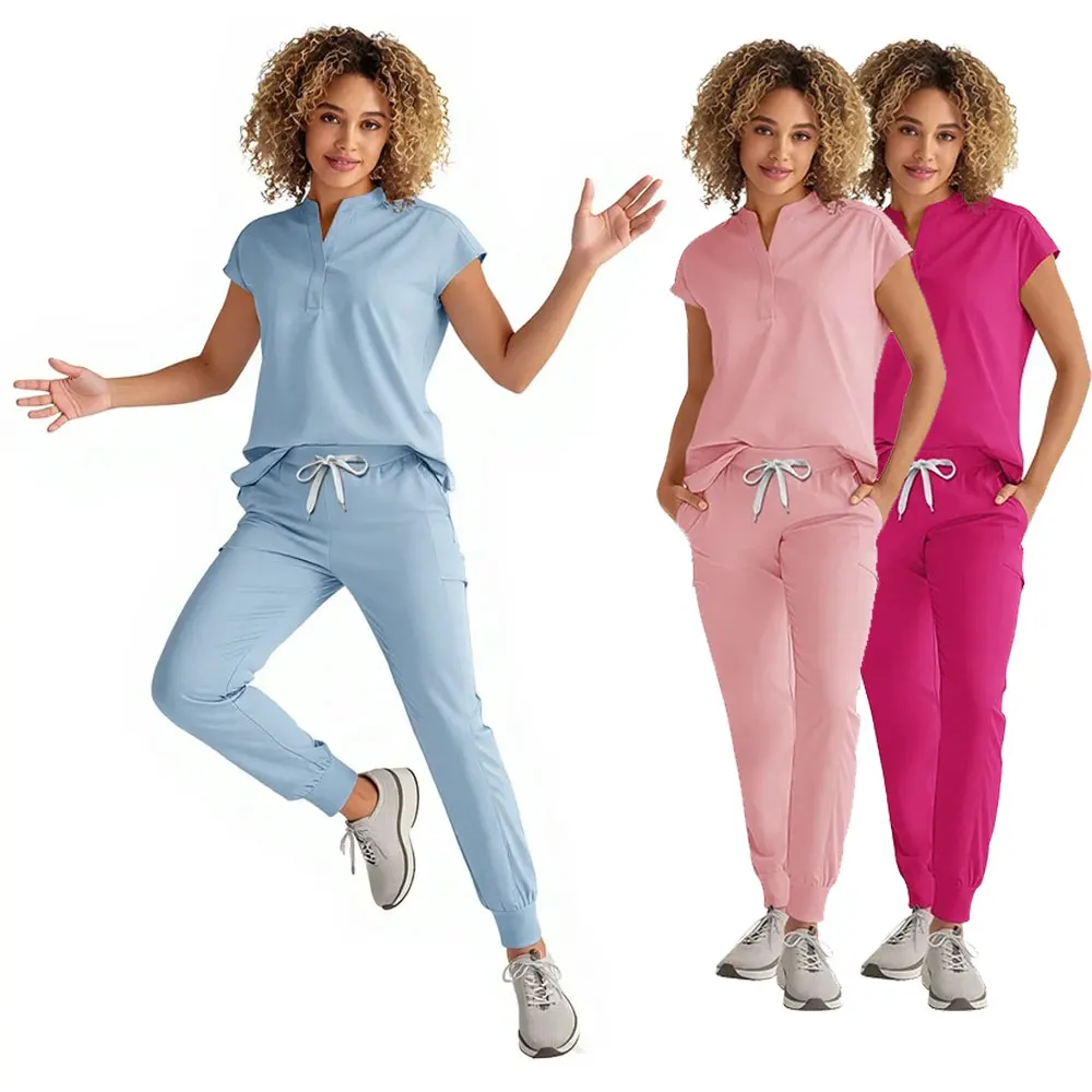 

New Nurse Uniforms Women Men Casual Jogger Pants Set Pharmacy Work Clothes Medical Hospital Doctor Nursing Uniform High-end Suit