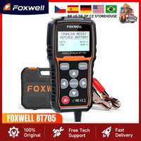 FOXWELL BT705 12v OBD2 Car Battery Tester 24v Heavy Duty Truck Cranking Charging System Test Professional Battery Load Analyzer