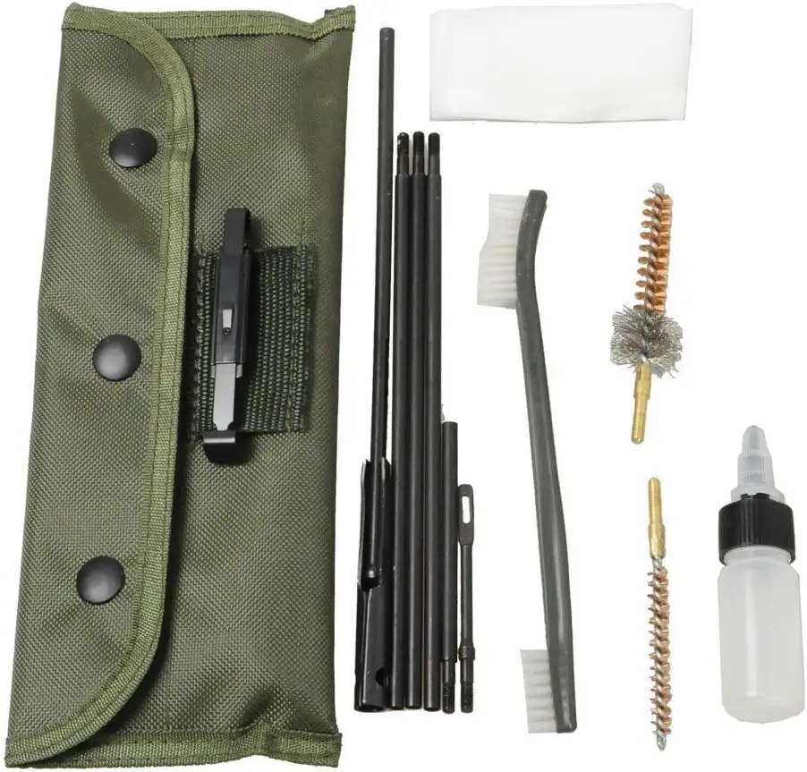 10pcs/set Gunsmithing Cleaning Kit Pouch Universal Firearms Pistol Clean Tool Brass Brush For AR15/M16 .223 5.56mm Cal