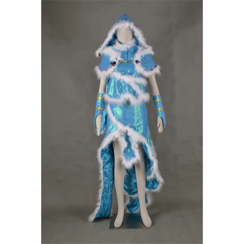 Game Crystal Maiden Cosplay Costume Women Uniform Halloween Party Outfits